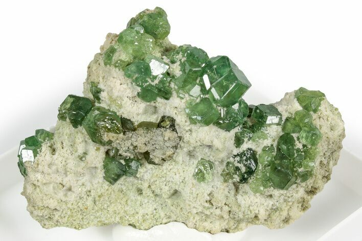 Gemmy Green Demantoid Garnet Cluster - Madagascar #352023